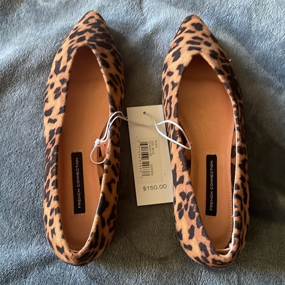 French Connection Women's Daisy Faux Suede Pointed Toe Slip On Ballet Flats - Picture 6 of 8